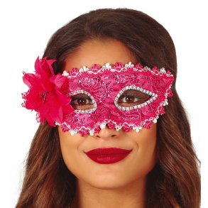  gonmask mnstret med blomma PINK
