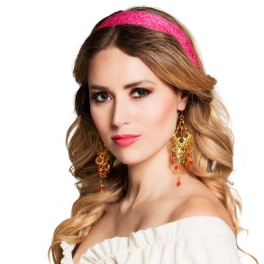 Mavedanser reringe med rde perler