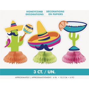 Mexicansk vvdekoration 3stk.