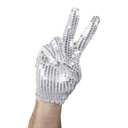 Handske med Slvpallietter