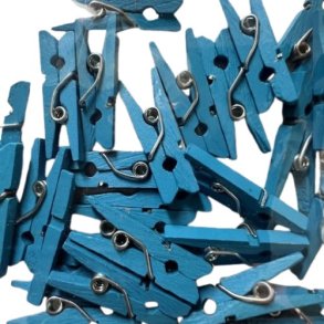 Mini klemmer i turkis 24 stk