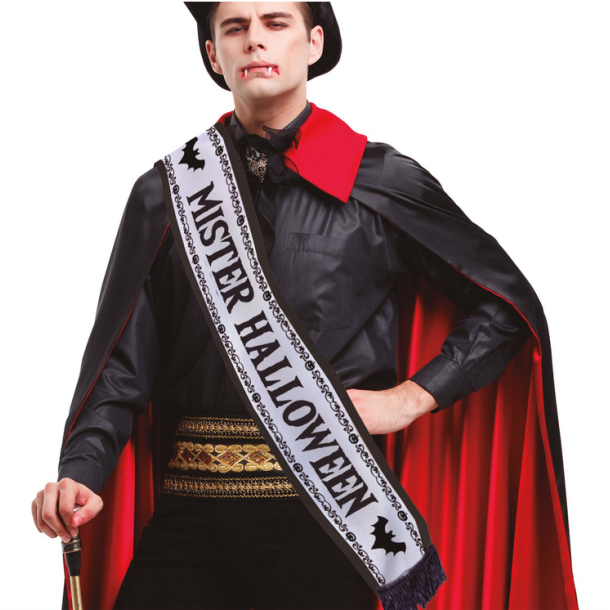 Sash sort/hvid - Mister Halloween