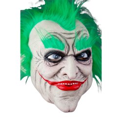 Joker mask med hr Latex