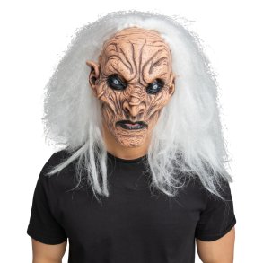 Hvidhret dmon latex maske