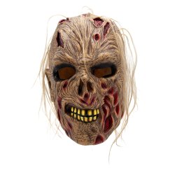 Zombie latex maske med hr
