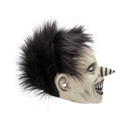Clownmask i latex - svart/vit