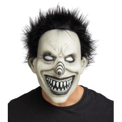 Clownmask i latex - svart/vit