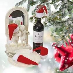 Nissehue 4 stk. mini til bestik