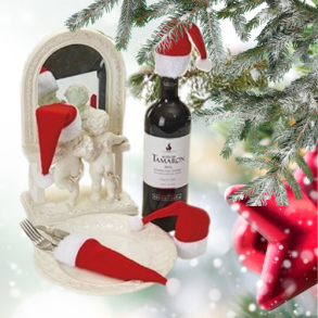 Nissehue 4 stk. mini til bestik