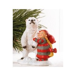 Juldekorationer - Tomteflicka upprtt isbjrn