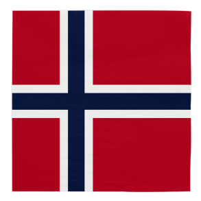 Norge flagg servett
