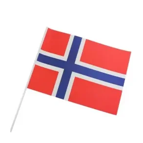 Papirflag Norge p pind, A4 25 stk.