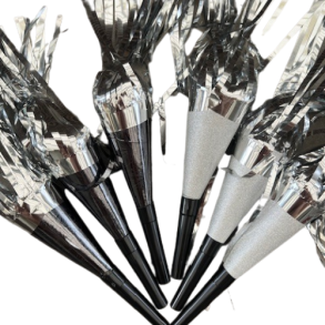 Nytrs tudehorn i sort-glitterslv