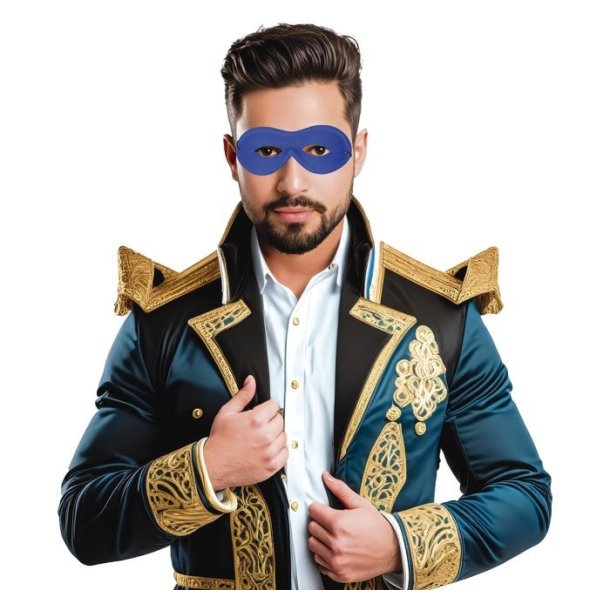 Øjenmaske i blå med elastik