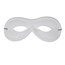 Øjenmaske i hvid med elastik