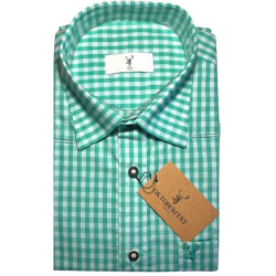 Oktoberfest skjorte i Grn-hvid med store tern - Premium