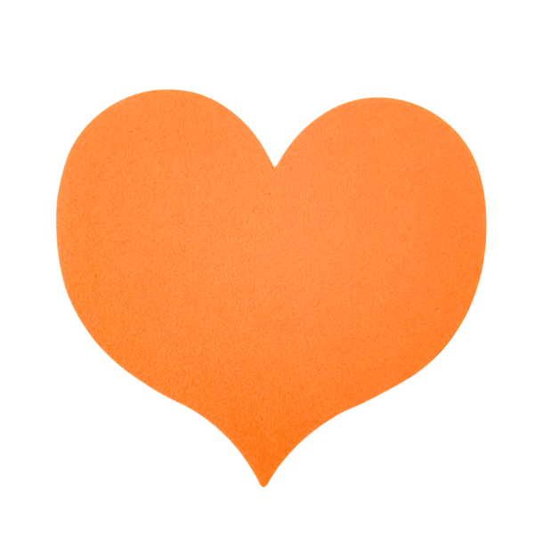 placera kort hj�rta i orange