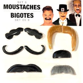 Mustasch set 6 st.