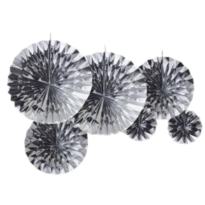 Pappersflktar 6 st i Silver