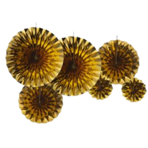 Pappersflktar 6 st i Guld