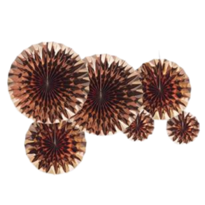 Pappersflktar 6 st i Rosaguld