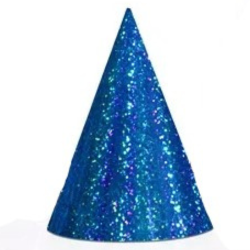 Partyhatte i Metallic bl