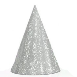 Partyhatte i Metallic slv