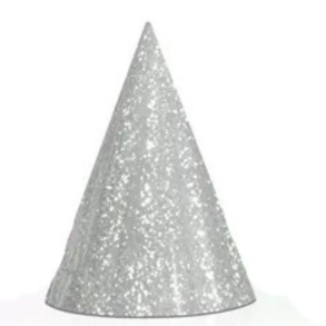 Partyhatte i Metallic slv