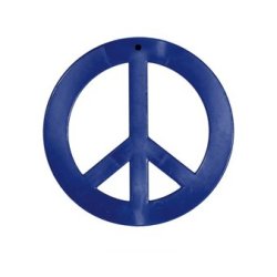 Halsband med Peacetecken i bl