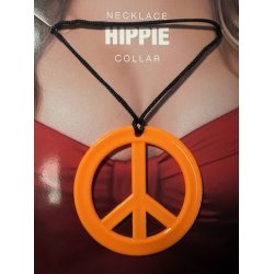 Halsband med Peacetecken i orange
