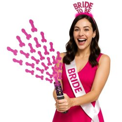 Konfettir�r med peniskonfetti i rosa