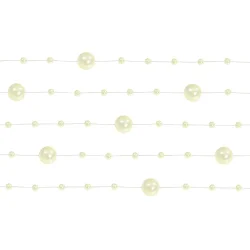 Perleguirlande i creme