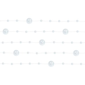 Perleguirlande i hvid