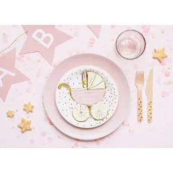 Barnvagns servetter i rosa