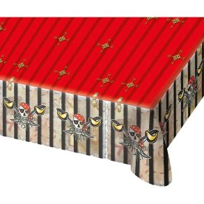 Pirat duk svart-rd randig