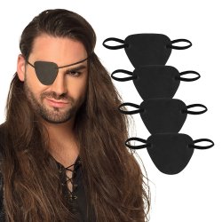 Pirat jenklap i filt, 4 stk