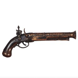 Pirat pistol - guldmeleret