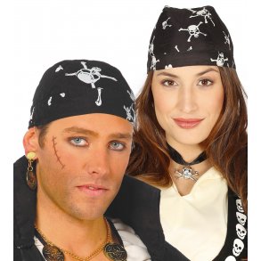 Pirat bandana med kranier