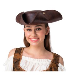 Pirathat Tricorn i brun