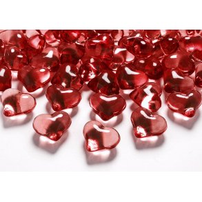 Hjerter i plast 21 mm, Rd