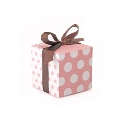 Presentlda i rosa-vit polka
