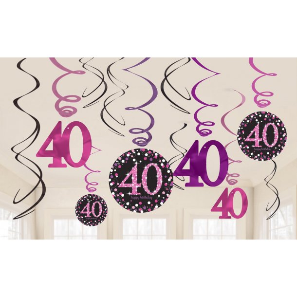Swirls 40 pink | 40 års fødselsdag her!!