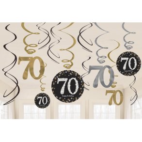 70 �r Swirls Sparkling gold