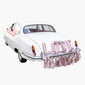 Bil dekorationst LOVE i rosegold