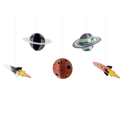 Raket hngende dekorationer