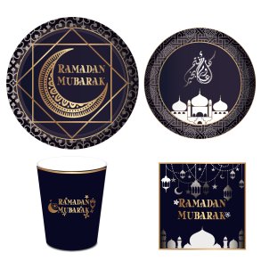 Ramadan Mubarak set i svart
