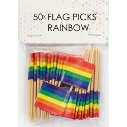 Kageflag Regnbue 50stk