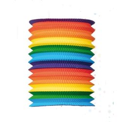 Papir Lanterne i Regnbuefarve