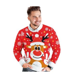 Julesweater med Rudolf til mnd