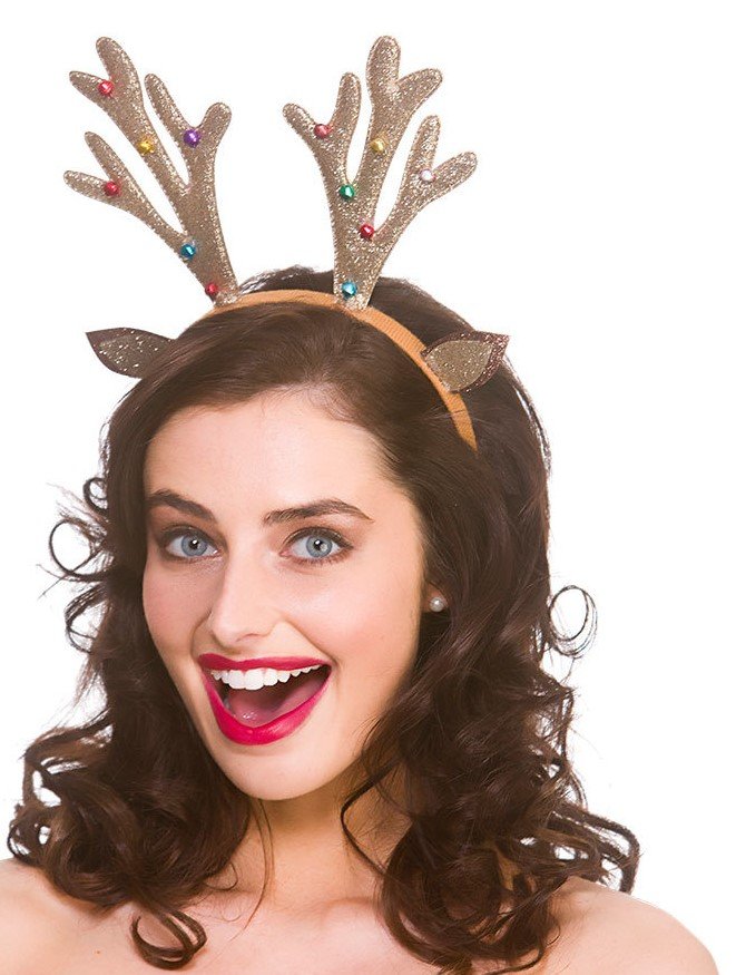Rensdyr Gevir glitter | Sjove rensdyrgevir til julefrokosten